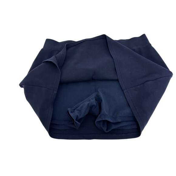 T By Talbots Womens Navy Tech Pique Wrap Skort Coral & White Stripe SZ Large - Picture 2 of 10